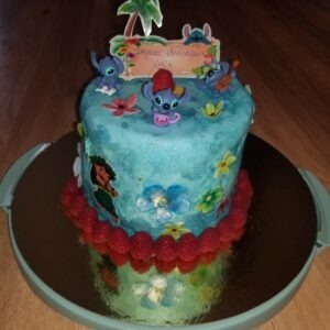 Gâteau d'anniversaire sur le thème de stitch,
